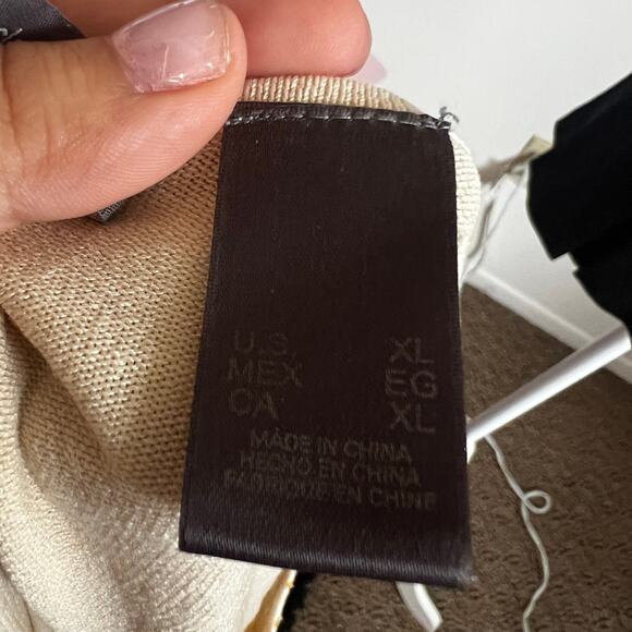 Beige Sequin Tank Top, Y2K, Glam, 2000s, Going Out Top, XL, Indie Sleaze - Picture 7 of 7